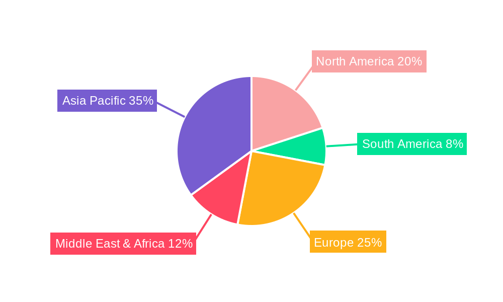 2-Anilinoethanol Market Share by Region - Global Geographic Distribution