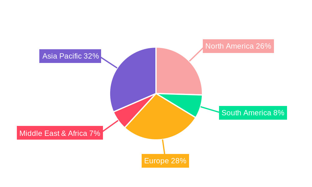 Adhesives Market Market Share by Region - Global Geographic Distribution
