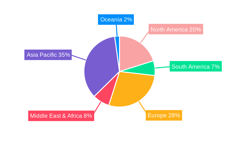 Automotive Airbag Inflator Chemical Market Share by Region - Global Geographic Distribution