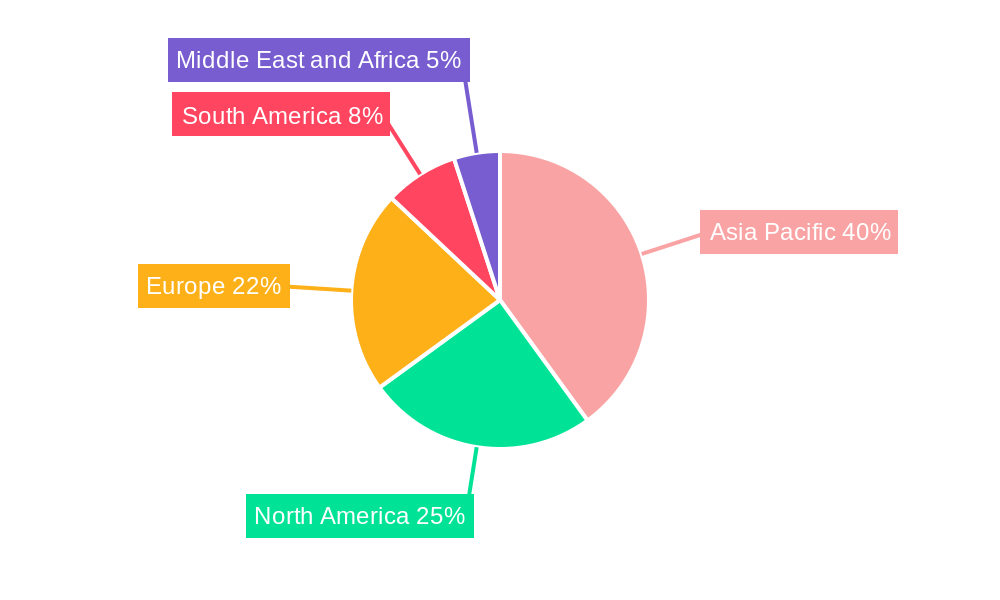Bleaching Clay Market Market Share by Region - Global Geographic Distribution