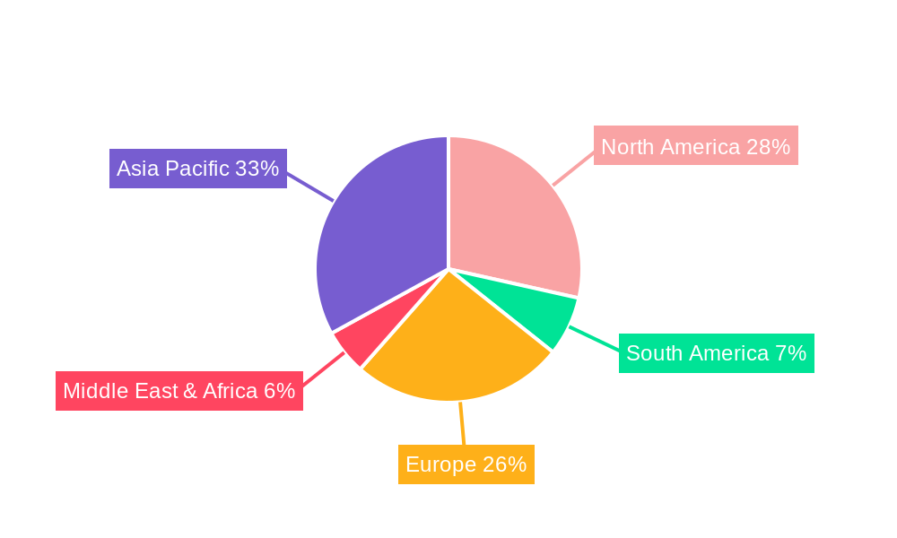 Ceramic Transient Voltage Suppressors Market Share by Region - Global Geographic Distribution