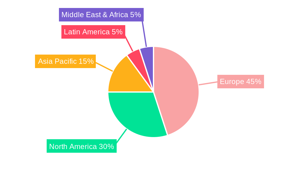 Denmark Cybersecurity Market Market Share by Region - Global Geographic Distribution