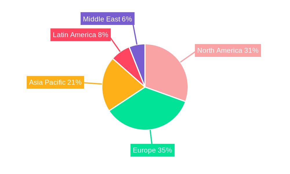 GDPR Services Industry Market Share by Region - Global Geographic Distribution
