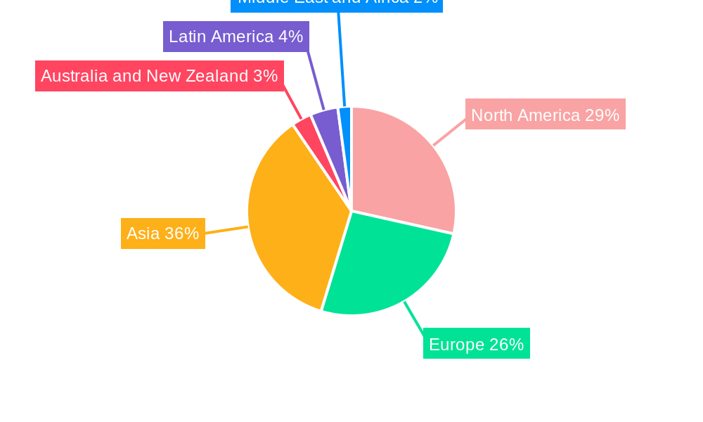 Industrial Fasteners Market Market Share by Region - Global Geographic Distribution
