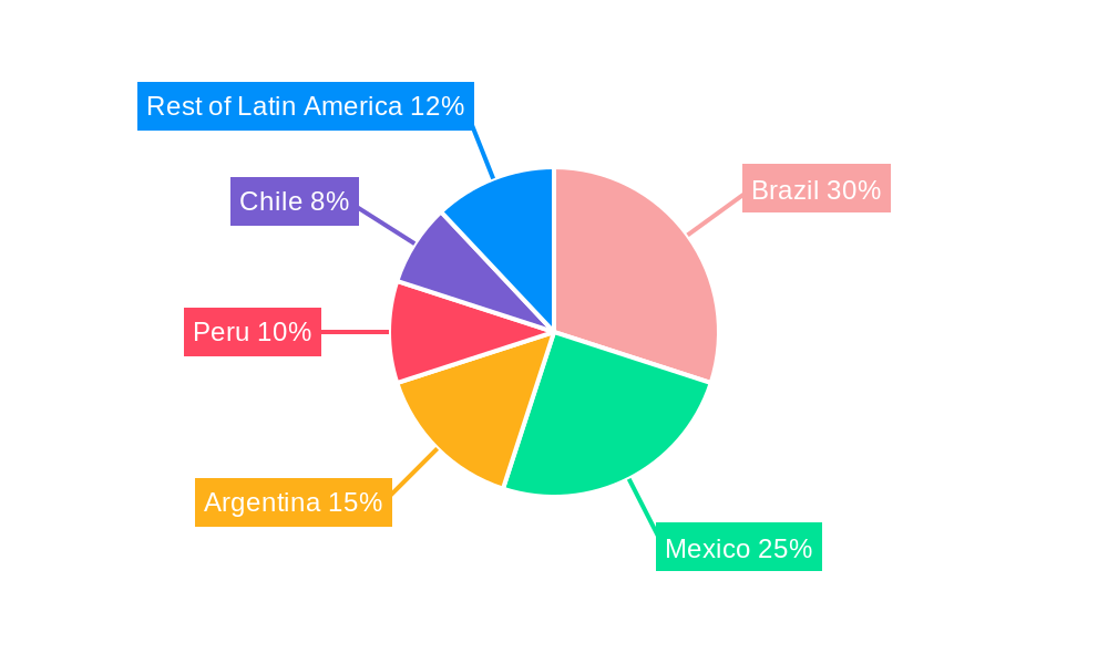 Latin America Travel Market Market Share by Region - Global Geographic Distribution