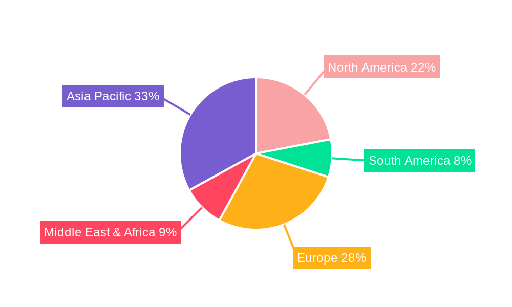 Powdered Foaming Coffee Creamer Market Share by Region - Global Geographic Distribution