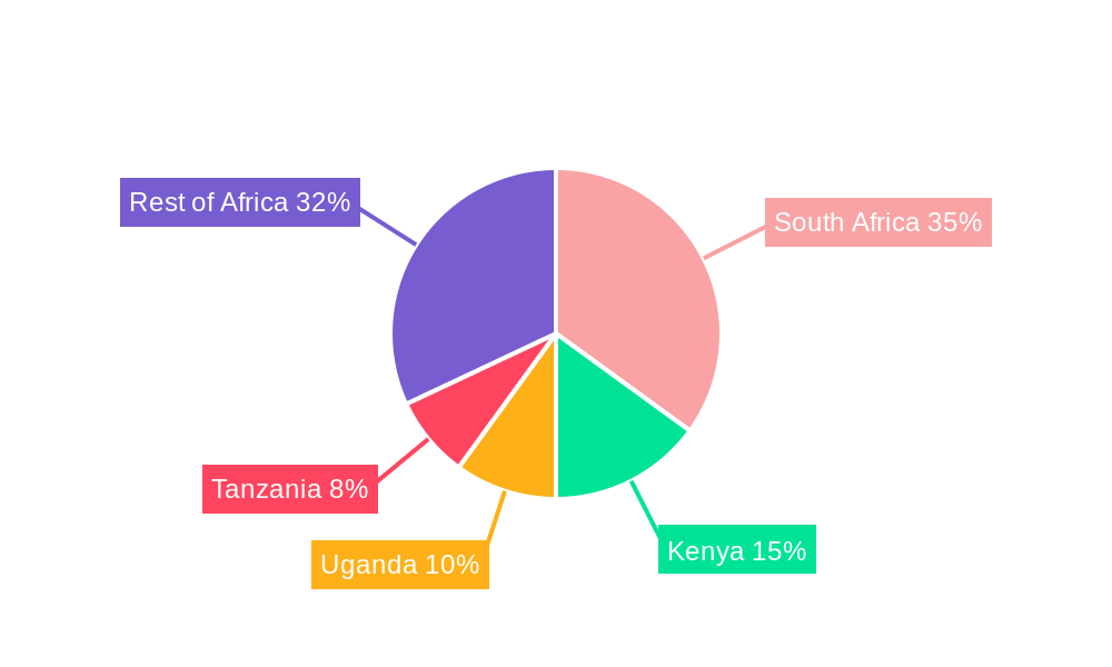 RTD Tea Market in Africa Market Share by Region - Global Geographic Distribution