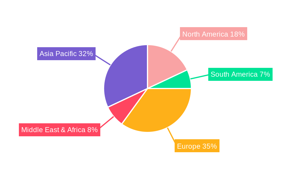 Reach Compliance Testing Service Market Share by Region - Global Geographic Distribution