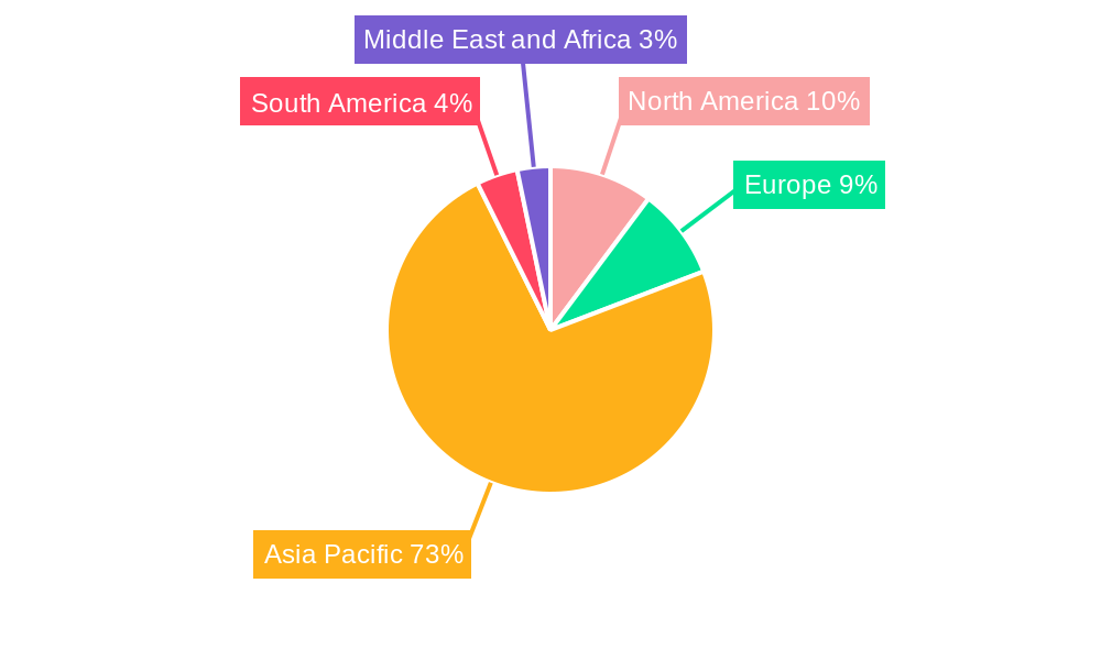 Synthetic Graphite Market Market Share by Region - Global Geographic Distribution