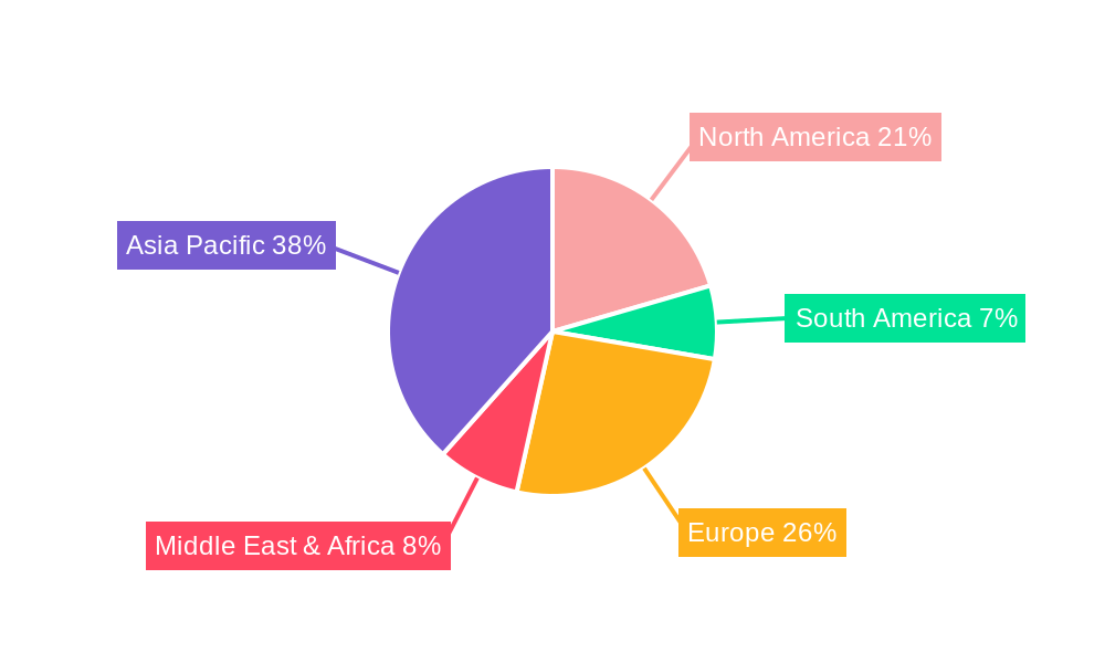 Vehicle Mixed Liquid Crystal Market Share by Region - Global Geographic Distribution