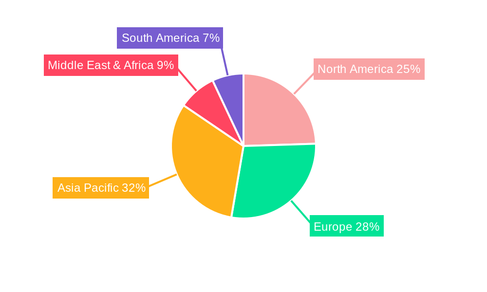 Wind Turbine Blade Repair Material Market Share by Region - Global Geographic Distribution