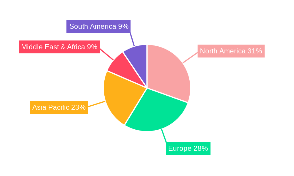DNA Dye Market Share by Region - Global Geographic Distribution