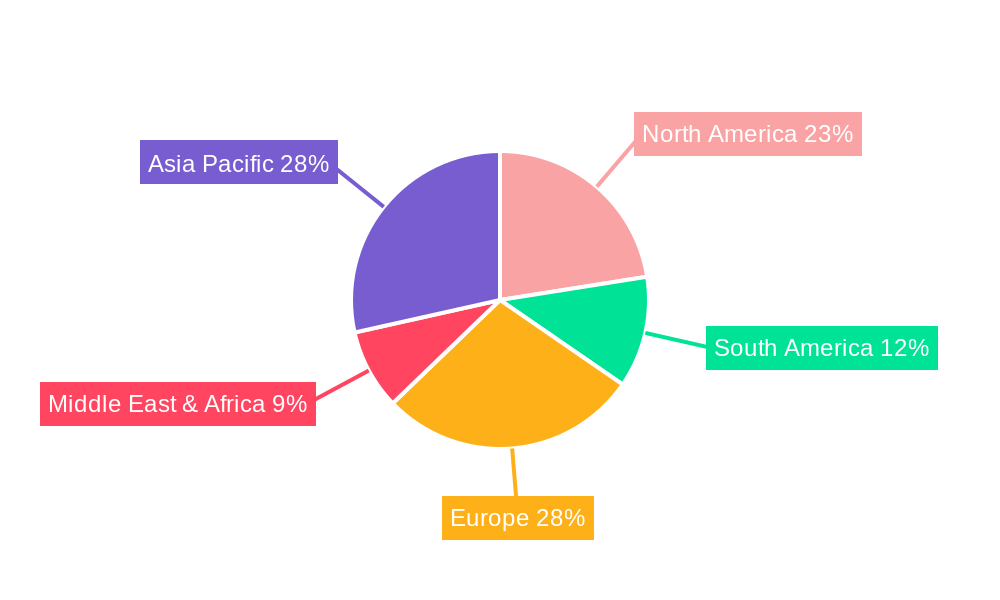 Above 14t Duty Truck Market Share by Region - Global Geographic Distribution
