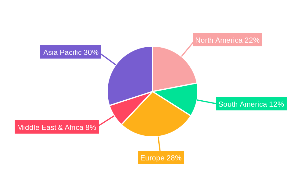 Biobased Malic Acid Market Share by Region - Global Geographic Distribution