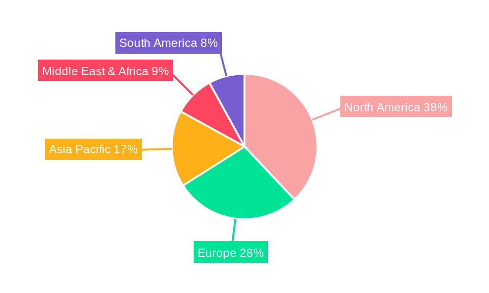 Ediscovery Managed Service Market Share by Region - Global Geographic Distribution