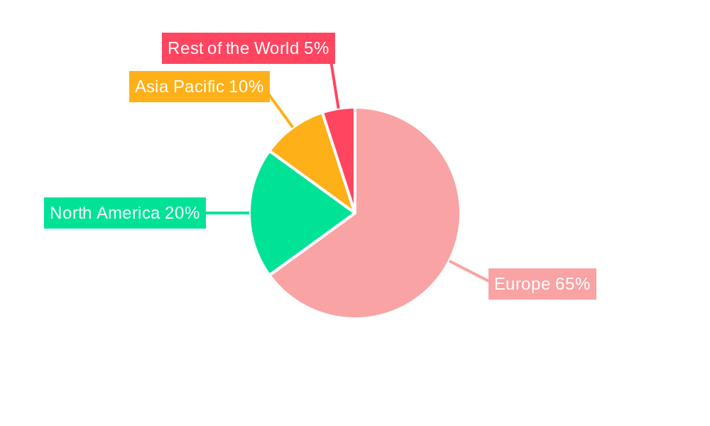 Europe Electric Bus Battery Pack Market Market Share by Region - Global Geographic Distribution