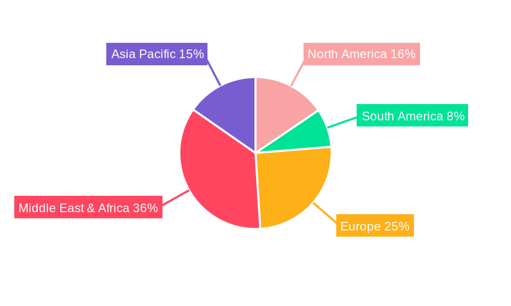 GCC Structural Steel Fabrication Industry Market Share by Region - Global Geographic Distribution