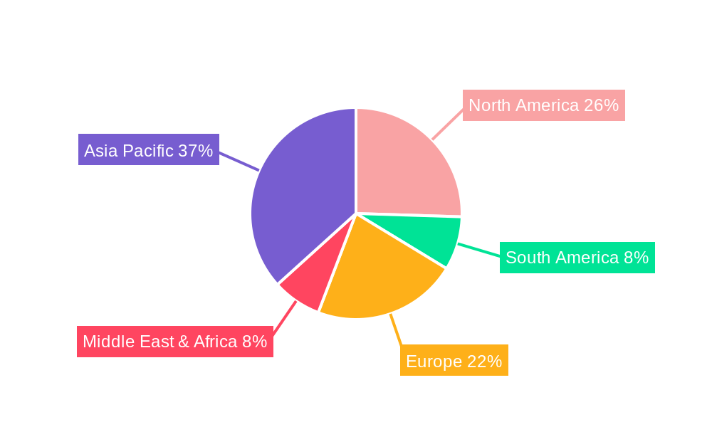 Modified Chlorinated Polyolefin Market Share by Region - Global Geographic Distribution