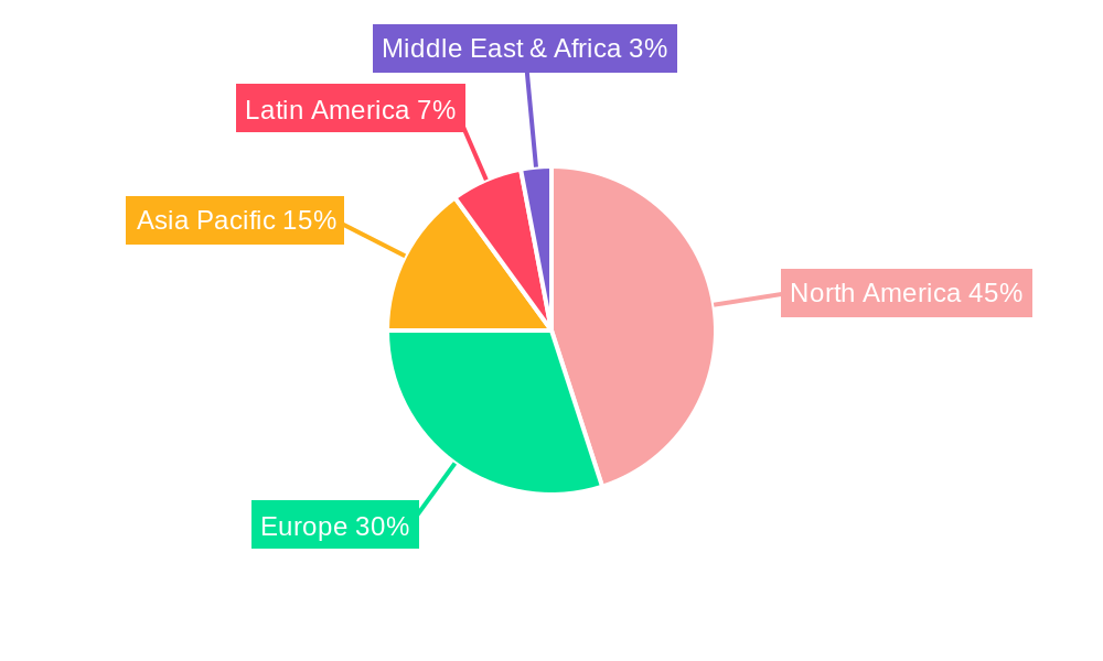 North America Contract Packaging Market Market Share by Region - Global Geographic Distribution
