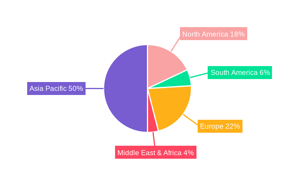 Oled Light Emitting Layer Green Dopant Material Market Share by Region - Global Geographic Distribution