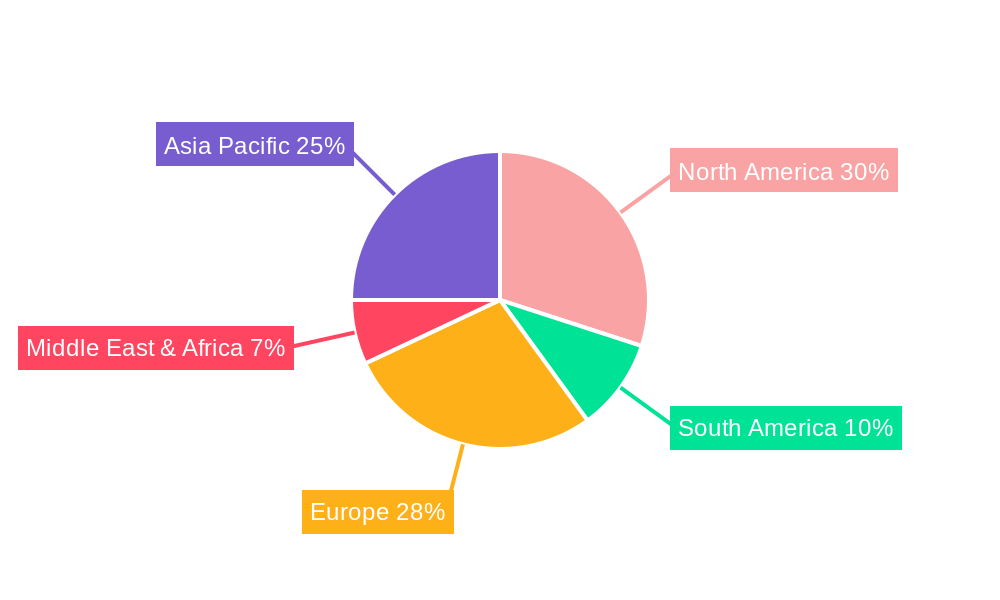 Real Time Tire Monitoring System Market Share by Region - Global Geographic Distribution
