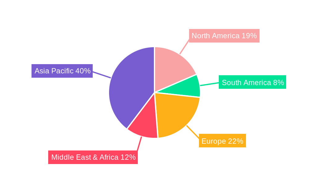 Rod-shaped Suspension Composite Insulator Market Share by Region - Global Geographic Distribution