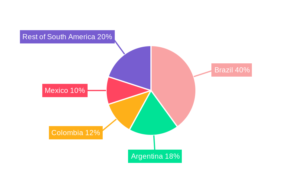 South America Automotive Engine Oils Market Market Share by Region - Global Geographic Distribution