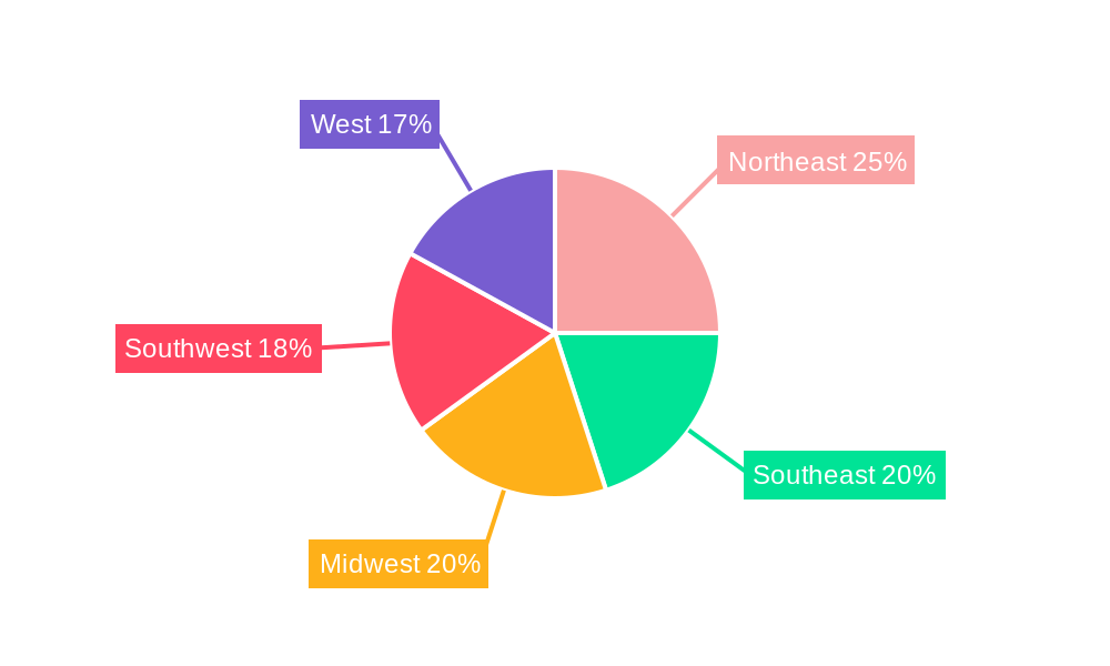 United States Engineering Plastics Market Market Share by Region - Global Geographic Distribution