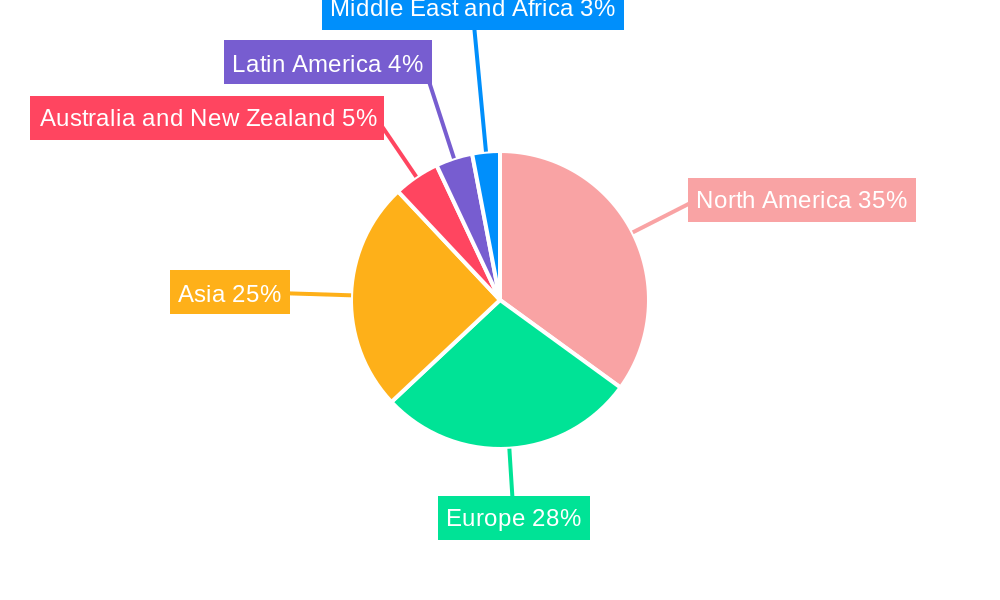 Virtual, Augmented And Mixed Reality Market Market Share by Region - Global Geographic Distribution