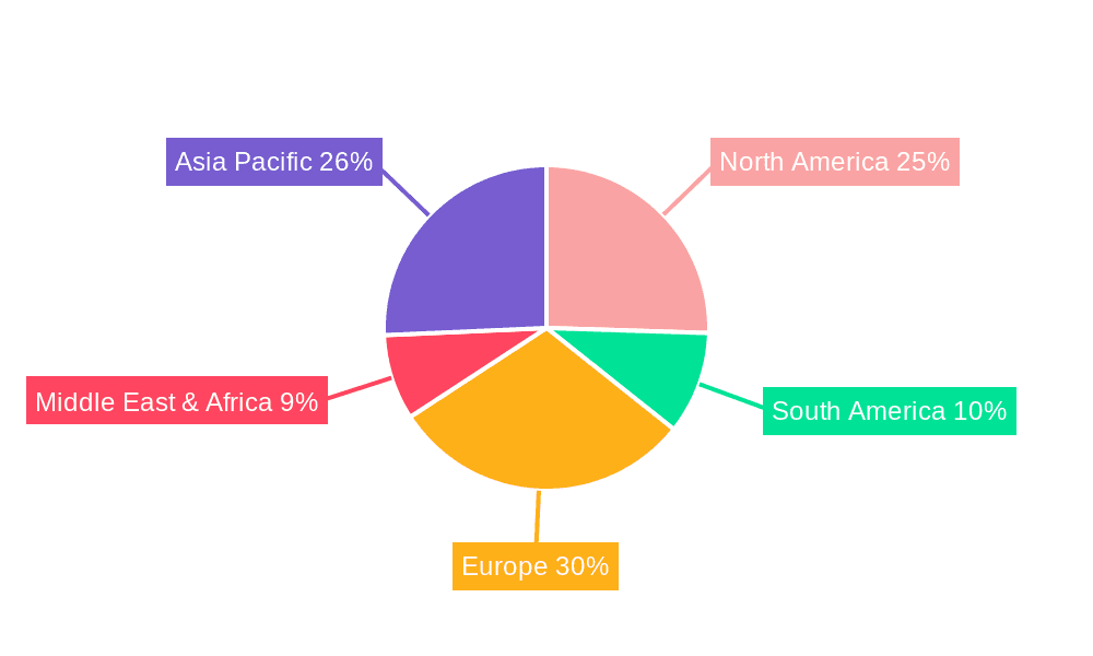 Activated Carbon for Food Market Share by Region - Global Geographic Distribution