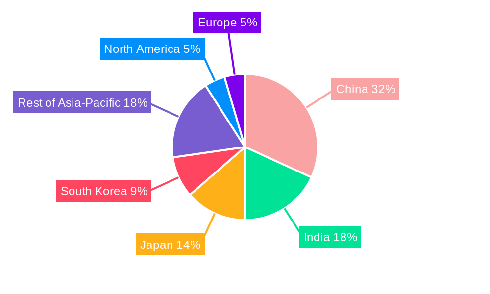 Airport Ground Handling Systems Industry in APAC Market Share by Region - Global Geographic Distribution