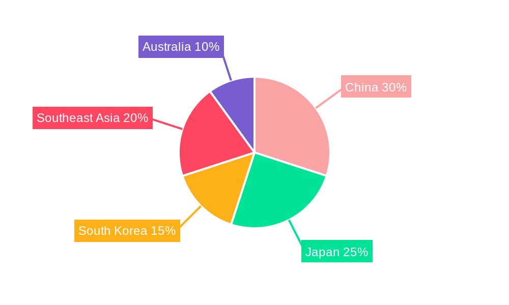 Asia-Pacific Independent Artist Market Market Share by Region - Global Geographic Distribution