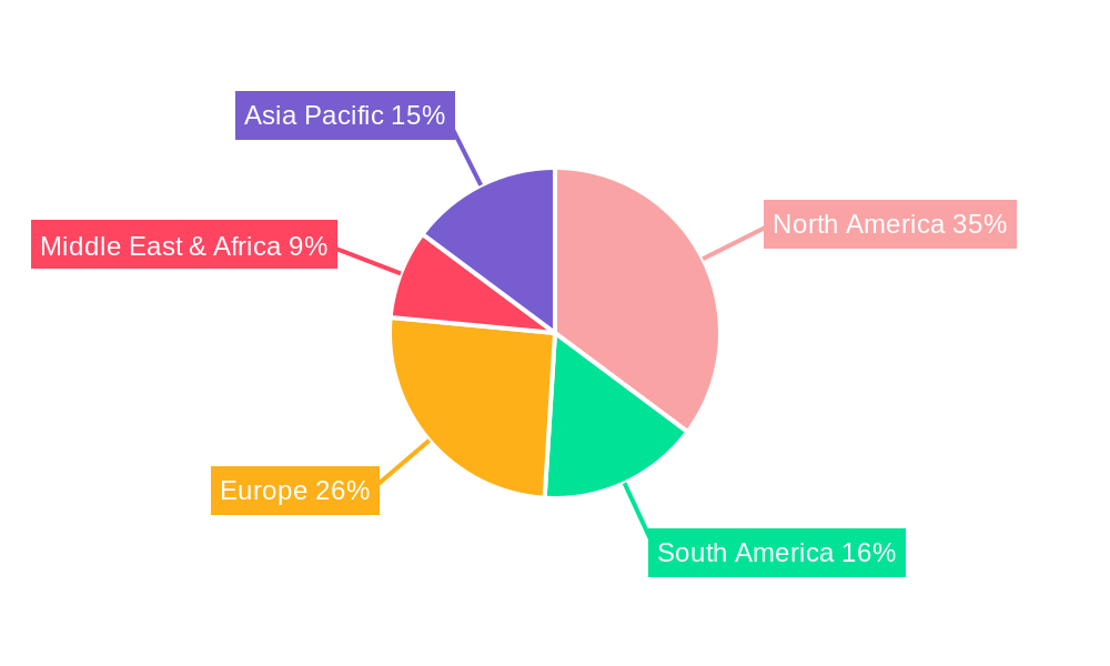 Cybersecurity Market in Brazil Market Share by Region - Global Geographic Distribution