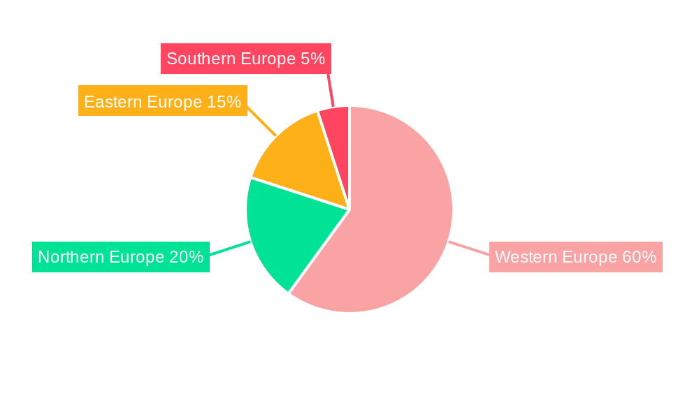 Europe Independent Artist Market Market Share by Region - Global Geographic Distribution