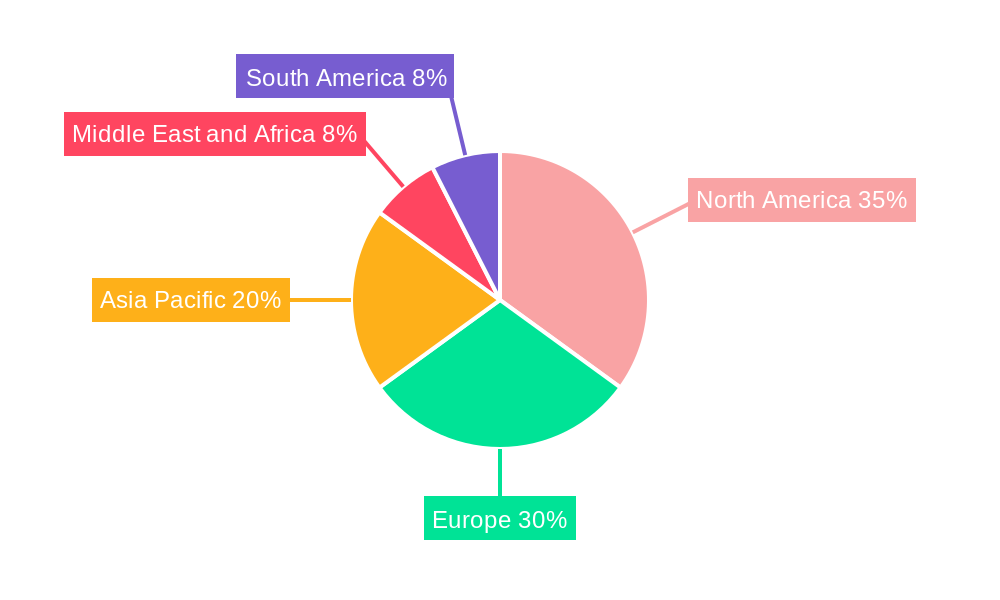 Menstrual Health Apps Market Market Share by Region - Global Geographic Distribution
