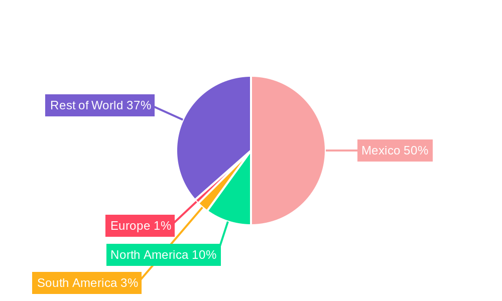 Mexico Cybersecurity Industry Market Share by Region - Global Geographic Distribution