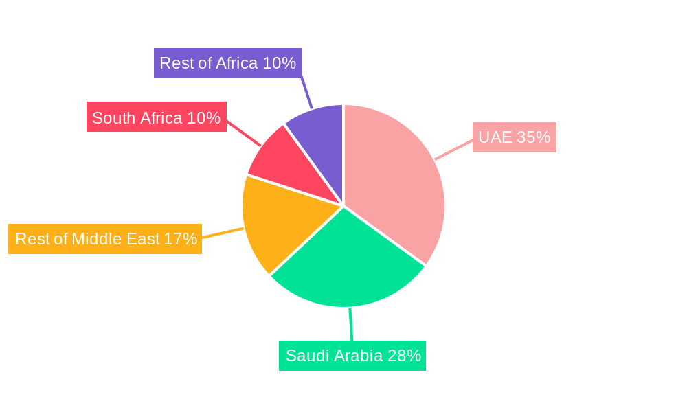 Middle East and Africa Protective Packaging Market Market Share by Region - Global Geographic Distribution