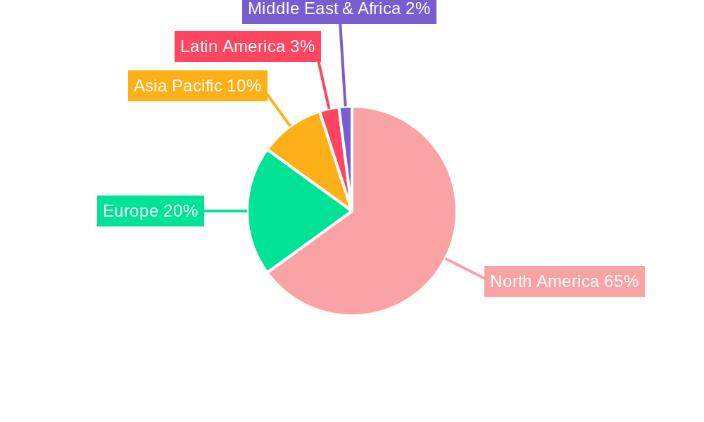 North America Clinical Data Analytics in Healthcare Industry Market Share by Region - Global Geographic Distribution